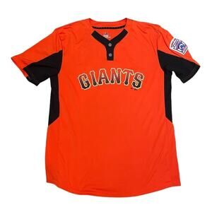 Majestic San Francisco Giants MLB 64 Delgadillo Jersey Junior L Orange Cool Base
